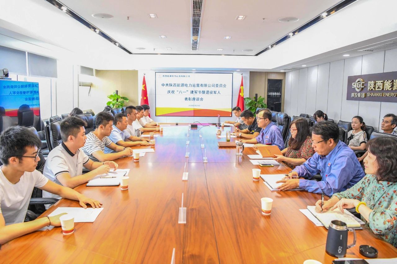 陜投集團電力運營公司召開慶?！鞍艘弧苯ㄜ姽?jié)暨退役軍人表彰座談會
