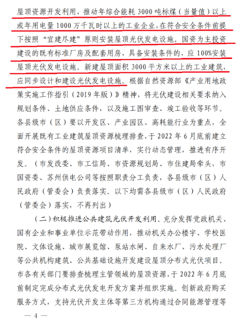 蘇州：國企廠房100%安裝分布式光伏！