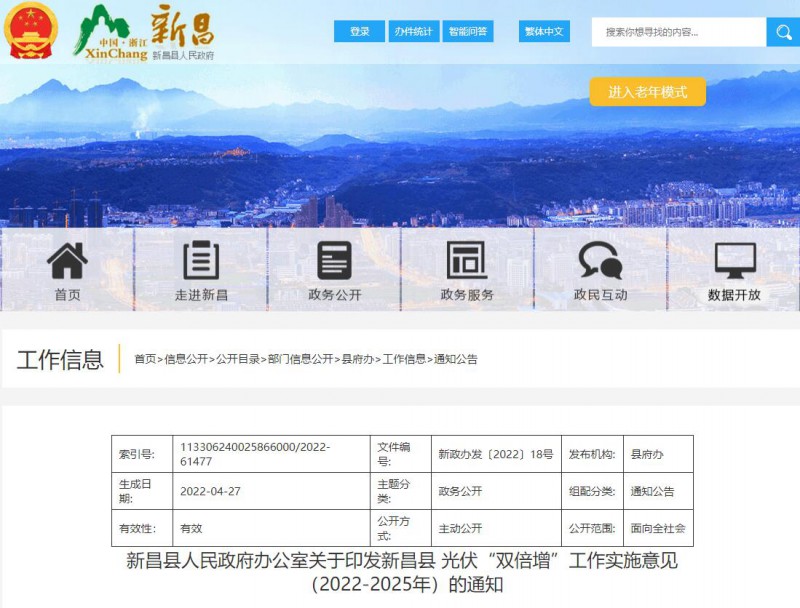 浙江新昌：大力推進(jìn)工商業(yè)建筑屋頂光伏，全縣現(xiàn)有黨政機(jī)關(guān)、事業(yè)單位等公共建筑屋頂實(shí)現(xiàn)100%安裝