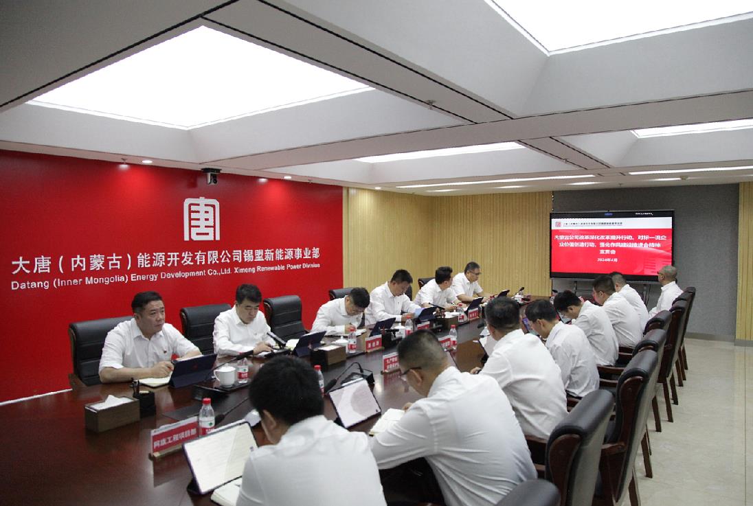大唐錫盟新能源事業(yè)部召開內(nèi)蒙古公司改革深化提升行動、對標一流企業(yè)價值創(chuàng)造行動、強化作風(fēng)建設(shè)會議精神宣貫會